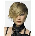 2015 New Short Straight Blonde Indian Remy Hair Wigs