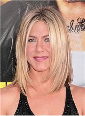 Lace Front 2015 New Short Blonde Indian Remy Hair Straight Wigs