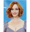 Cheap Lace Front Short Wavy Brown Party Wigs