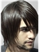 New Short Black Capless Indian Remy Mens Wigs