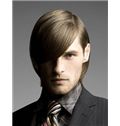 New Glamourous Short Blonde Full Lace 100% Indian Remy Mens Wigs