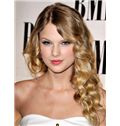 Sale Wigs Medium Wavy Blonde Full Lace Remy Hair Party Wigs