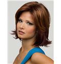 2015 Cool Cheap Full Lace Short Wavy Brown Remy Hair Wigs