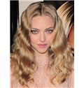 2015 Fashion Trend Cheap Full Lace Medium Wavy Blonde Top Human Hair Wigs