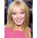 Mysterious Best Lace Front Medium Straight Blonde Remy Hair Wigs