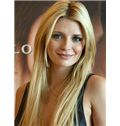 100% Human Hair Blonde Long Straight Full Lace Wigs
