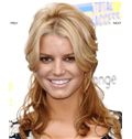Cheap Asian Medium Blonde Full Lace Celebrity Hairstyle 100% Human Hair