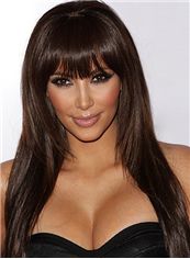 Afro American Wigs Long Sepia Female Celebrity Hairstyle Human Hair
