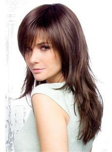 Elegant Medium Sepia Female Celebrity Hairstyle 100% Human Hair