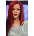 Modern Long Red Lace Front Celebrity Hairstyle