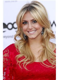 The Fresh Medium Blonde Lace Front Celebrity Hairstyle 100% Human Hair