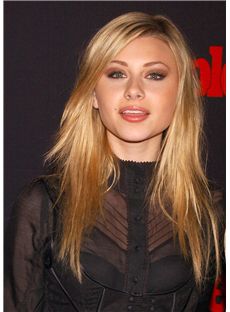 Super Smooth Long Blonde Lace Front Celebrity Hairstyle