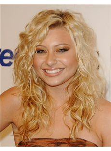 Hot Long Blonde Lace Front Celebrity Hairstyle