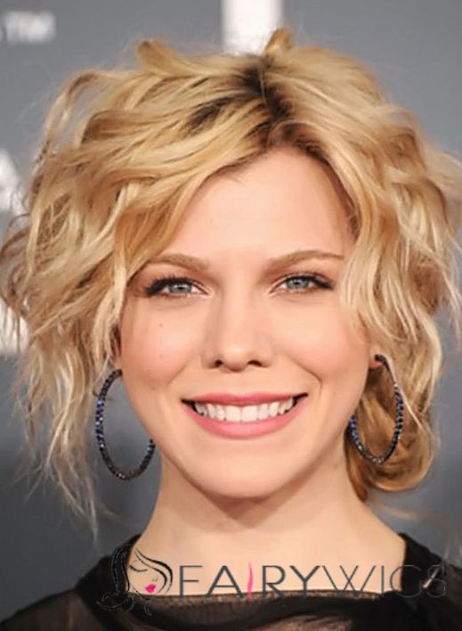 Mysterious Short Blonde Full Lace Celebrity Hairstyle