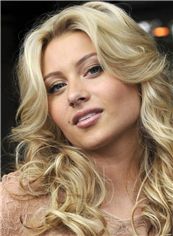 Dynamic Feeling from Blonde Lace Front Medium Celebrity Hairstyle