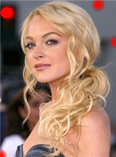 Affordable Long Blonde Lace Front Celebrity Hairstyle