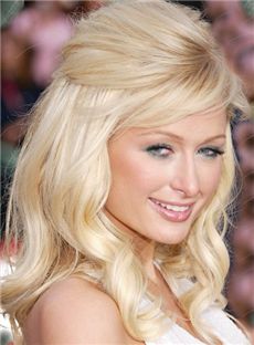 Simple Medium Blonde Female Celebrity Hairstyle