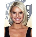 Pretty Short Gray Full Lace Celebrity Hairstyle