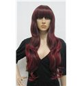 Sparkling Capless Long Synthetic Hair Red Wavy Cheap Costume Wigs