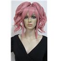 Cheap African American Wigs Capless Short Synthetic Hair Pink Wavy Cheap Costume Wigs
