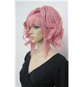 Cheap African American Wigs Capless Short Synthetic Hair Pink Wavy Cheap Costume Wigs