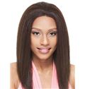 Outstanding Medium Yaki Brown African American Lace Front Wigs for Women