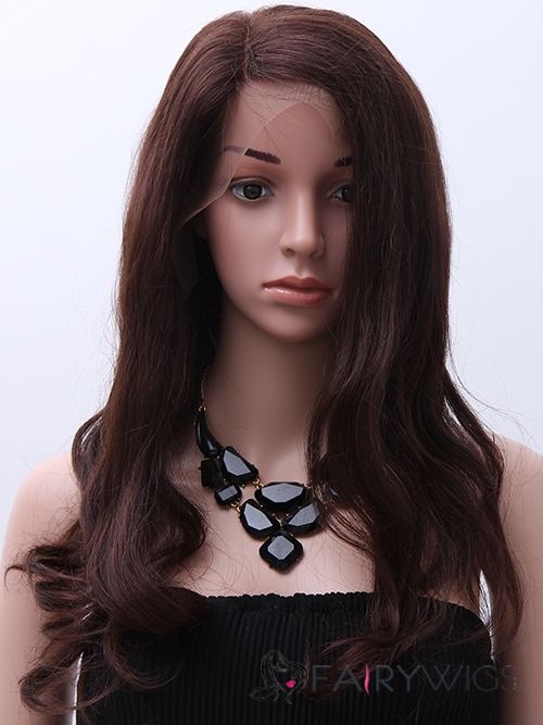 Marvelous Wavy Medium Black African American Full Lace Wigs for Women