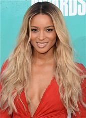 Ancient Long Wavy Blonde African American Full Lace Wigs for Women