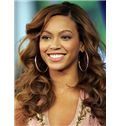 Trendy Medium Wavy Brown African American Full Lace Wigs for Women