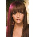 Classic Long Straight Red African American Wigs