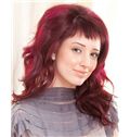 Top-rated Full Lace Medium Wavy Red Remy Hair Wig