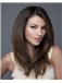 Fashion Lace Front Medium Straight Brown Remy Hair Wig