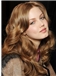 Glamorous Full Lace Long Wavy Brown Remy Hair Wig