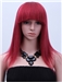 Outstanding Medium Straight Red Indian Remy Hair Wigs 16 Inch