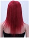 Outstanding Medium Straight Red Indian Remy Hair Wigs 16 Inch