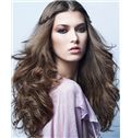 Long Wavy Brown Full Lace Remy Hair Wig