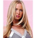 Cheap Full Lace Medium Straight Blonde Remy Hair Wig