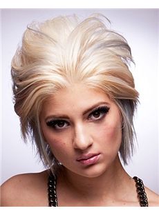 Modern Full Lace Short Straight Blonde Remy Hair Wig