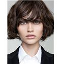 Sexy Capless Short Wavy Black Indian Remy Hair Wig