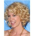 Soft Lace Front Short Blonde Wavy Top Quality High Heated Fiber Hair Wig