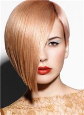 Inexpensive Full Lace Short Straight Blonde Hair Wig