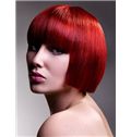 Grand Lace Front Short Straight Red Top Quality High Heated Fiber Hair Wig