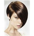 Cheap Full Lace Short Straight Brown Indian Remy Hair Wig