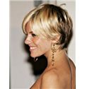 Best Full Lace Short Blonde Straight Indian Remy Hair Wig