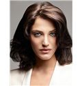 Trendy Full Lace Short Wavy Brown Indian Remy Hair Wig