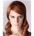 Best Full Lace Medium Wavy Red Indian Remy Hair Wig