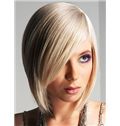 Dainty Full Lace Short Straight Blonde Indian Remy Hair Wig