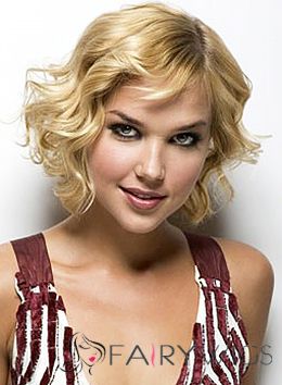 Sketchy Lace Front Short Wavy Blonde Indian Remy Hair Wig