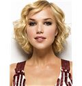 Sketchy Lace Front Short Wavy Blonde Indian Remy Hair Wig