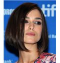Lustrous Full Lace Short Straight Brown Remy Hair Wig